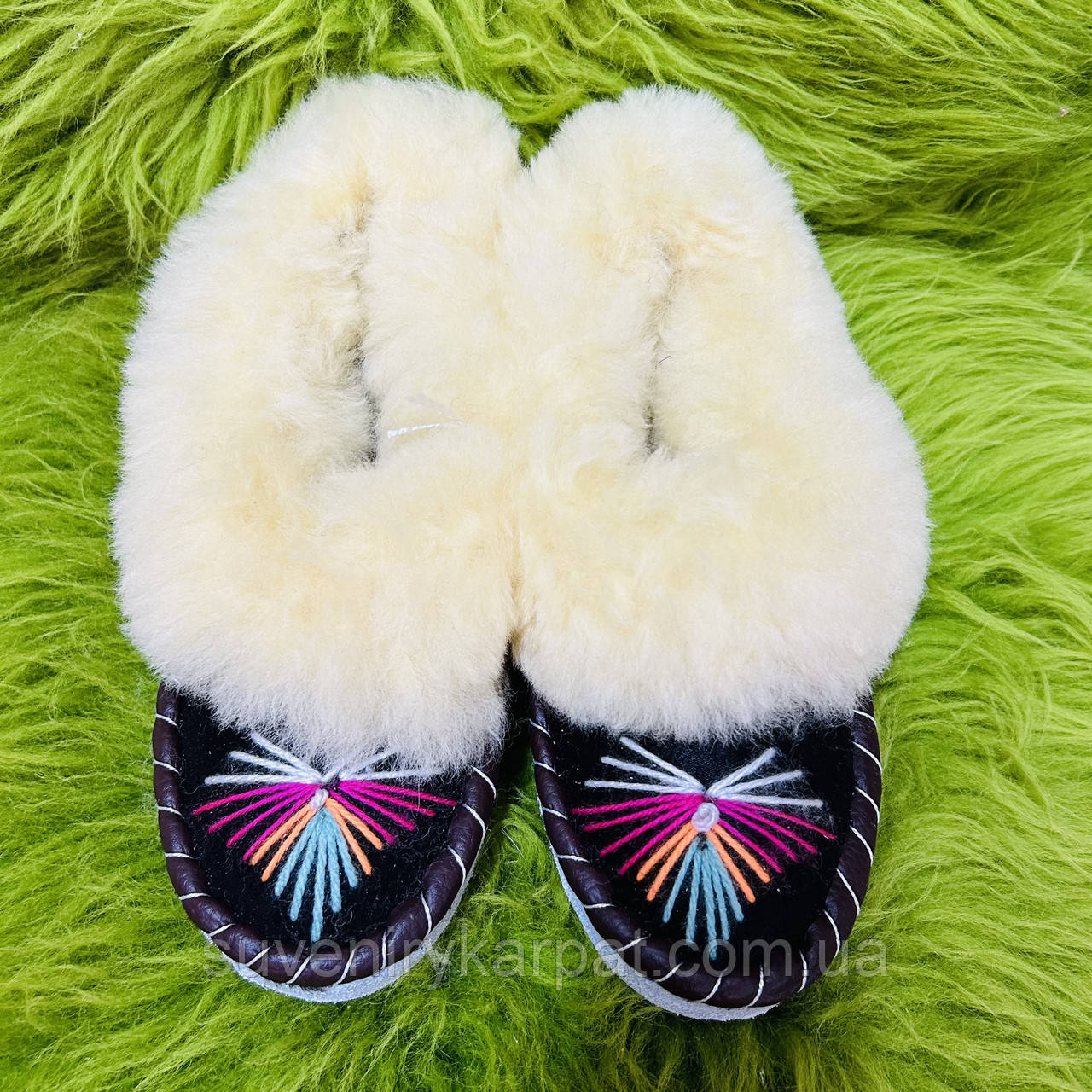 Закопанки, хутряні жіночі капці, капці з овечої вовни 36, 39, фото 1