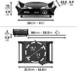 Duronic Hot Plate HP1 BK Black Steel Електрична одинарна плита з ручками, настільна для приготування їжі 1500 Вт, 1 чавунна перено, фото 4