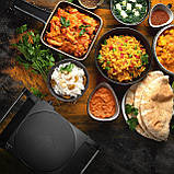 Duronic Hot Plate HP1 BK Black Steel Електрична одинарна плита з ручками, настільна для приготування їжі 1500 Вт, 1 чавунна перено, фото 7