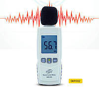 Цифровой измеритель уровня звука шумомер GM1352 децибелметр Код/Артикул 184