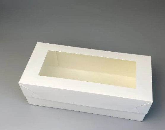 Упаковка для рулета печенья 330х140х110 , коробка белая с окном - фото 5 - id-p1921203190