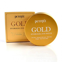 Гидрогелевые патчи для глаз с золотым комплексом +5 и коллагеном Petitfee Gold Hydrogel Eye Patch, 60 шт