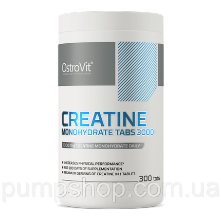 Креатин моногідрат Ostrovit Creatine Monohydrate Tabs 3000 300 таб., фото 2