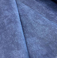 Ткань хлопковая мраморная синий для скатерти штор римских штор