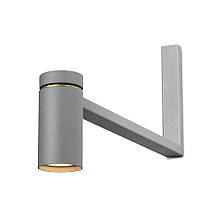 Бра та настінний світильник сірий метал на 1 лампу GU10 18х3х42 см