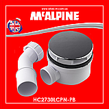 Сифон для душового піддону з верхнім очищенням d90мм, h60мм, вихід 40/50, хром HC2730LCPN-PB McAlpine, фото 3