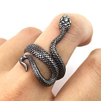 Кольцо змея колечко в стиле панк рок хип хоп