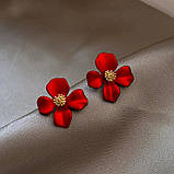 Сережки квіти ефектні кульчики квітки, фото 4