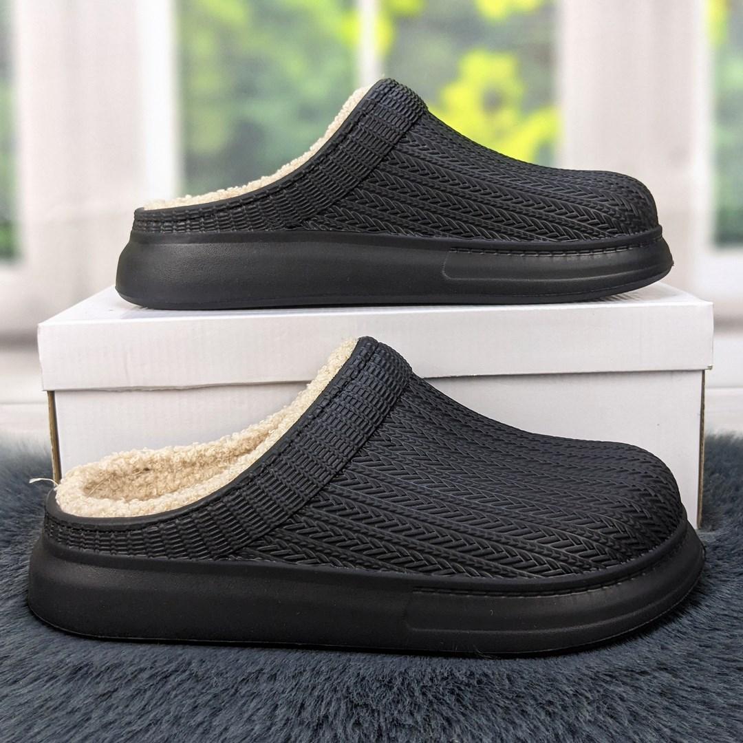 Калоші без задника сабо на хутрі жіночі Dago Style чорні 2879_2, фото 1