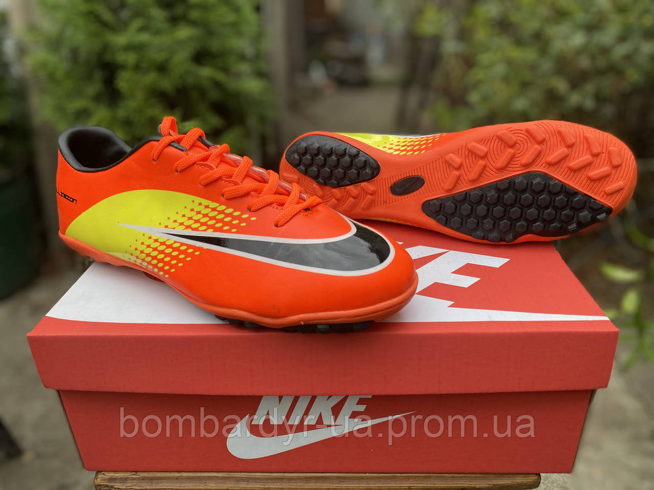 Купить Сороконожки Nike Mercurial многошиповки красные Найк футбольные ...