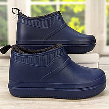 Калоші чоловічі піна з хутром зимові хакі Dago Style сині 3483