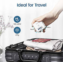 Мережевий фільтр трійник LENCENT PA037EU 7 в 1 із вимикачем + 3 USB/1TYPE-C, фото 5