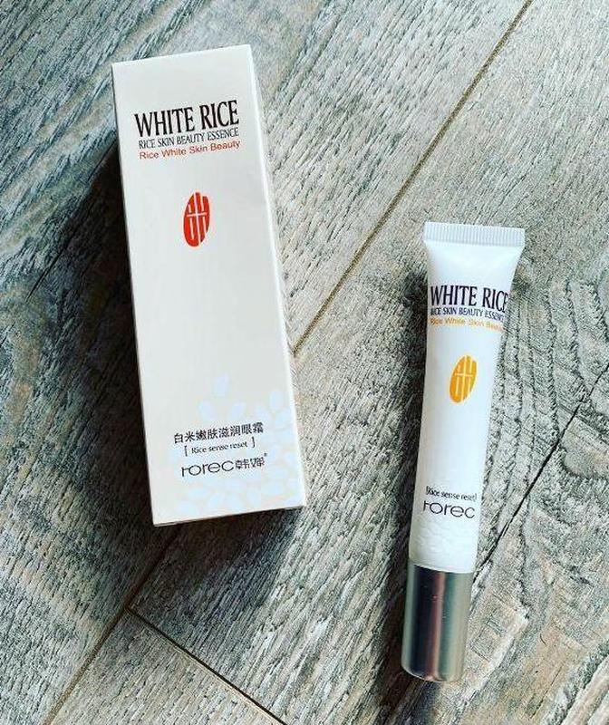 Крем для повік rorec white rice з білим рисом 20g, крем для очей