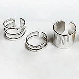 Тренд набір кілець жіночих фалангові кільця срібло какблучка, фото 4