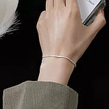 Браслет срібло 925 покриття стильний браслетик, фото 5