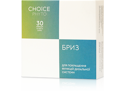 Бриз для покращення функцій дихальної системи, Choice 30 капсул, Phyto Чойс Made in Ukraine