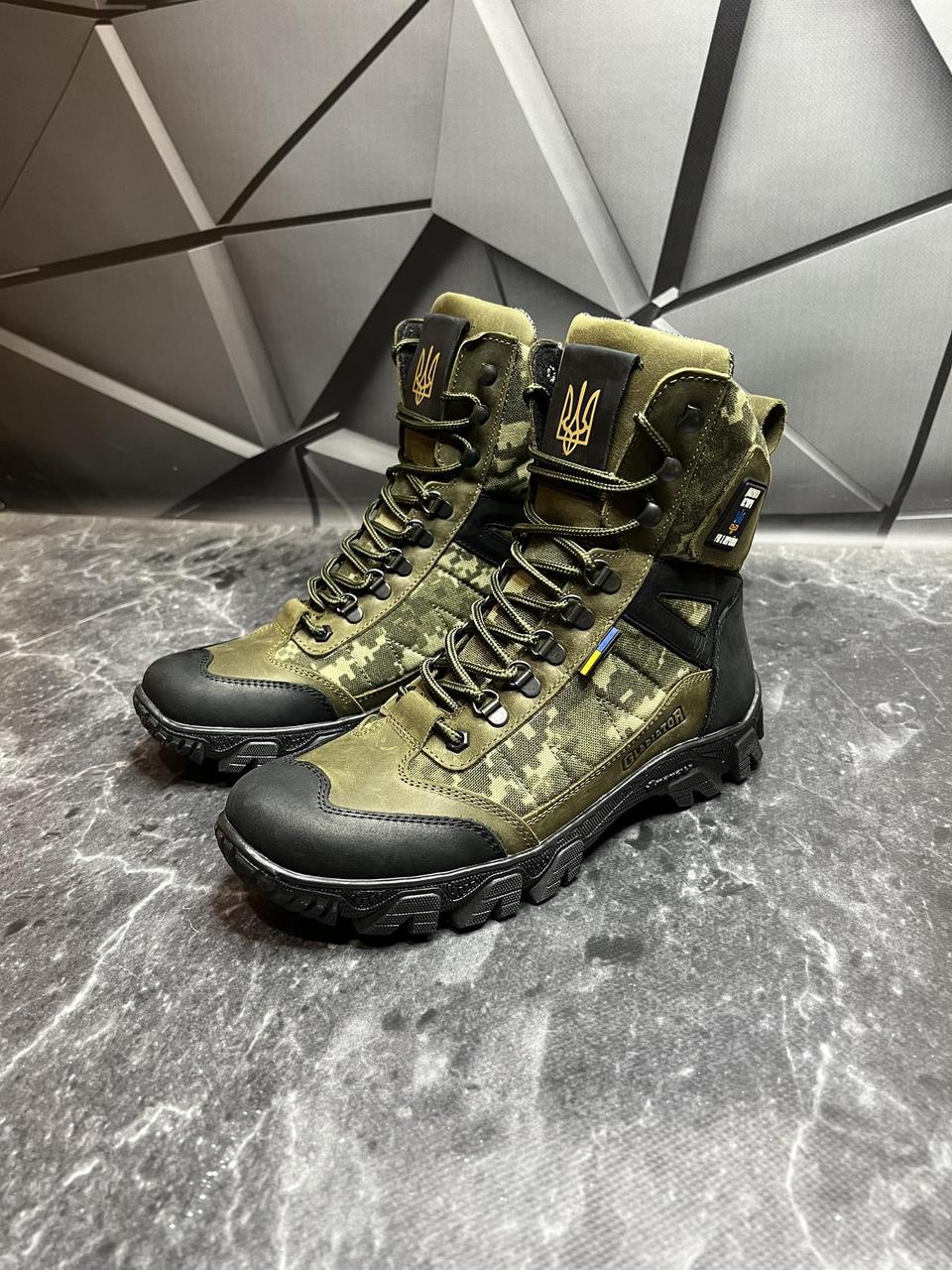 Берці Весняні Чоловічі Армійські (ЗСУ) Хакі з мембраною Черевики Тактичні Весна, фото 1