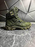 Берці Осінні Чоловічі Армейські (ЗСУ) Хакі Черевики Тактичні Демісезонні, фото 3