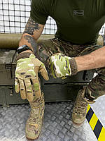 Тактические перчатки сенсорные военные полнопалые лето осень армейские XL, Multicam