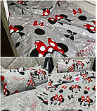 Комплект полуторноі бавовняноі постільної білизни Бязь Голд з Минни Маус, фото 4