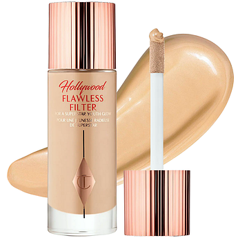 Тональна основа 3 в 1 з ефектом сяйва шкіри Charlotte Tilbury Hollywood Flawless Filter 4 Medium 30 мл