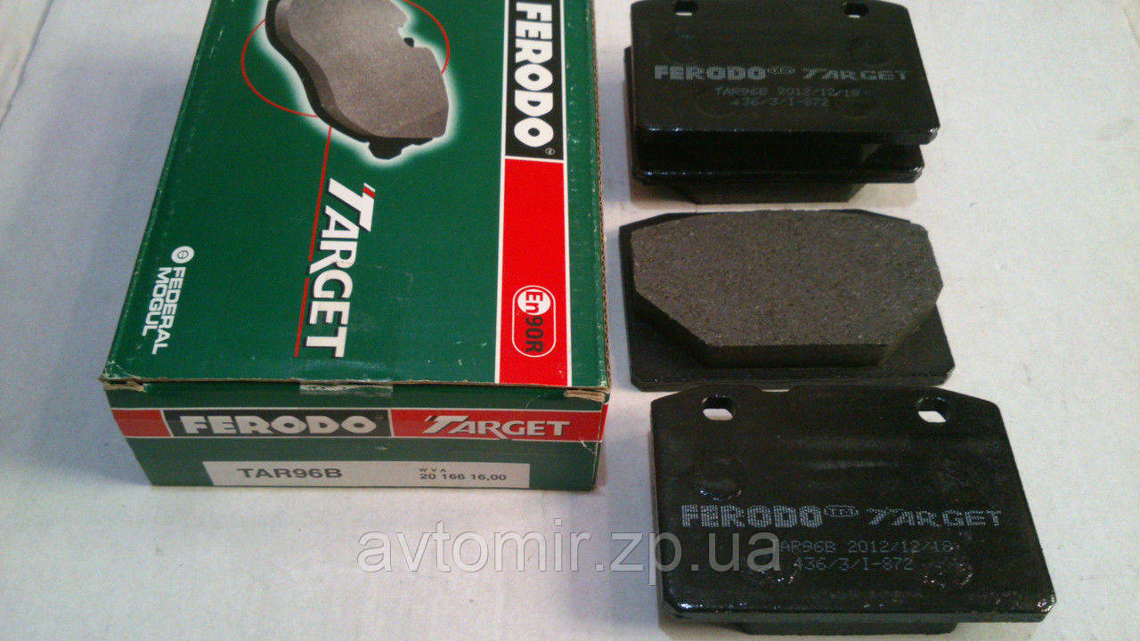 Колодки тормозные передние Ваз 2101-2107 Ferodo FE TAR96 зеленые ...