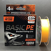 Шнур Select Basic PE Orange 100m 0.10mm 10lb/4.8kg