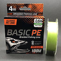 Шнур Select Basic PE Light Green 100m 0.10mm 10lb/4.8kg