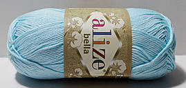 Нитки пряжа для в'язання бавовняна BELLA Белла 100 від ALIZE Алізе № 514 - зимове небо