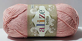 Нитки пряжа для в'язання бавовняна BELLA Белла 100 від ALIZE Алізе № 613 - пудра