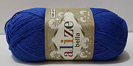 Нитки пряжа для в'язання бавовняна BELLA Белла 100 від ALIZE Алізе № 333 - яскравий синій