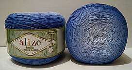 Нитки пряжа для в'язання бавовняна BELLA OMBRE BATIK Белла Омбре Батик від ALIZE Алізе № 7407