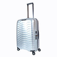 Чемодан из из полипропилена (ROXKIN ) Proxis Samsonite на 4 сдвоенных колесах cw6.025.002 серебристый