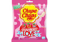 Конфеты на палочке три вкуса клубники Chupa Chups Strawberry 120г Испания