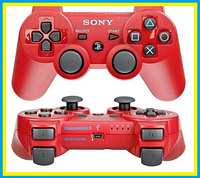 Джойстик бездротовий DOUBLESHOCK 3 Sony PS3 Червоний, багатофункціональний,джойстик для PS3 Bluetooth,qwe