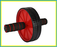 Многофункциональный роликовый тренажёр-колесо для пресса EXRCISE WHEELS PROFI MS 0871-1,Красный,qwe