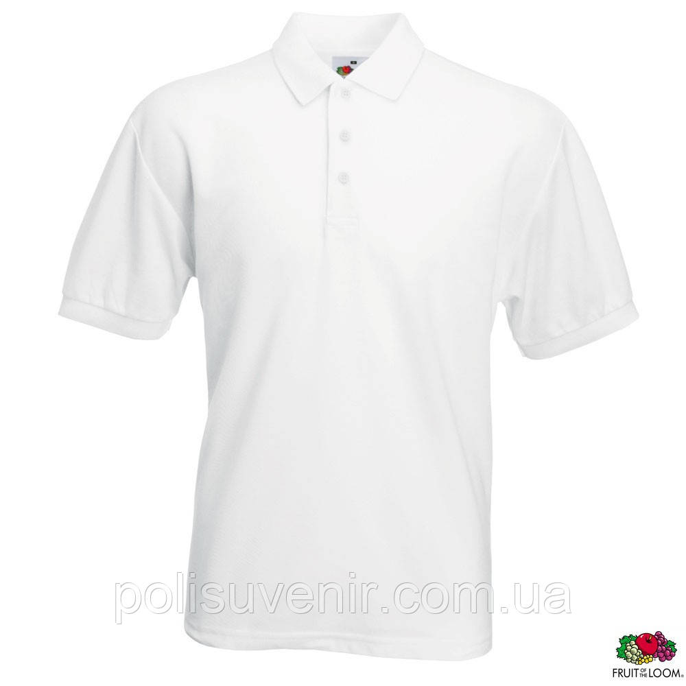 Чоловіча біла тенніска-поло 65/35, фото 1