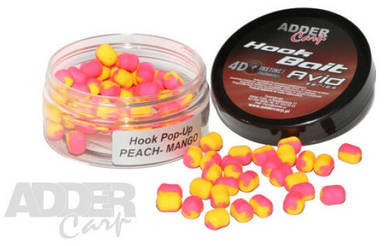 Плавальні бойли Adder Carp Hook Boilies Avid Pop-Up Dumbell 8/10 мм/90 мл Персик - Манго