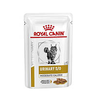 Вологий лікувальний корм для кішок Royal Canin Urinary S/O Moderate Calorie Morsels in Gravy 85 г (148524-12)