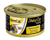 Влажный корм для котов GimCat ShinyCat Jelly с тунцом и сыром 70 г (131319-12)
