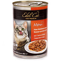 Влажный корм для кошек Edel Cat Нежные кусочки в соусе 3 вида мяса птицы 400 г (129735-12)