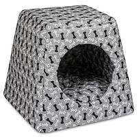 Домик-лежак для кошек и собак Природа Лорд, 36х36х32 см, серый (лежанка, спальное место, кроватка) (156914-12)
