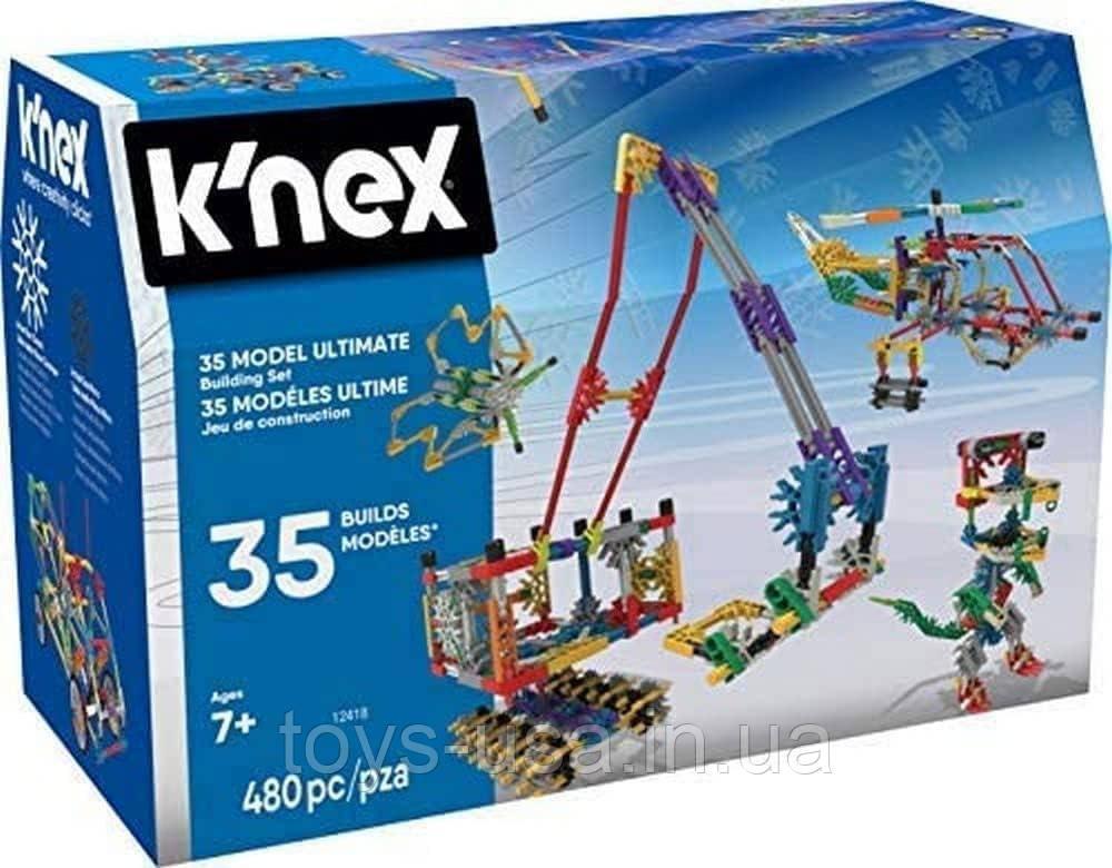 Розвиваючий конструктор Кнекс K'NEX Model Building 480 деталей 35 ідей