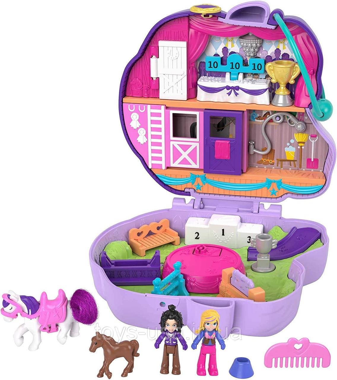 Ігровий набір Поллі Покет Кишеньковий Світ Будиночок поні Polly Pocket Jumpin' Style Pony