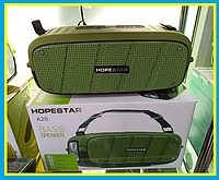 Портативная беспроводная блютус колонка Hopestar A20,Хаки,басистая колонка Хопстар ,FM радио,rty