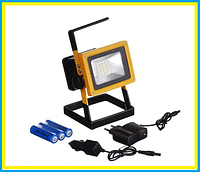 Світлодіодний переносний акумуляторний LED-ліхтар для кемпінгу,Жовтий прожектор із ручкою,rty