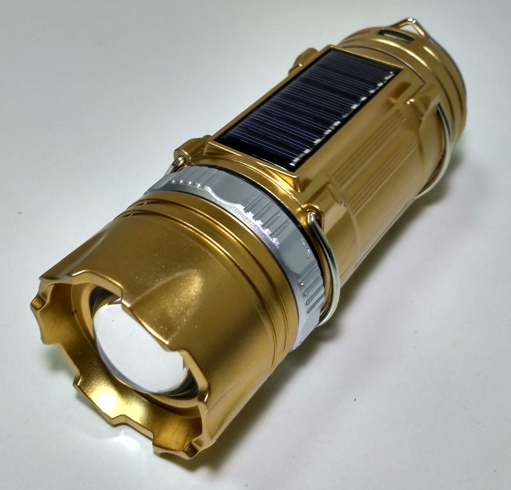 Кемпінгова LED-лампа SB-9688 ліхтарик із сонячною панеллю