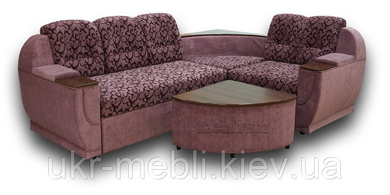Угловой диван Меркурий с пуфом-столиком, Юдин - фото 1 - id-p63128382