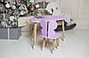 Дитячий столик тучка і стільчик метелик фіолетовий. Столик для ігор, занять, їжі, фото 5