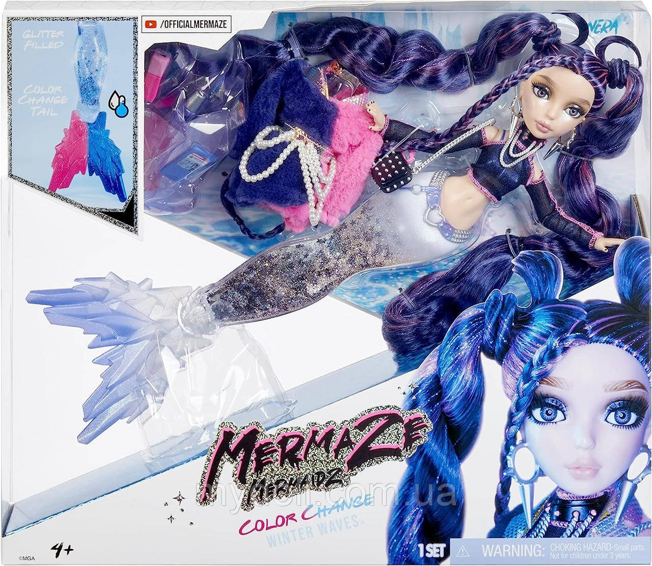 УЦІНКА! Лялька MERMAZE MERMAIDZ Winter Waves Nera Mermaid Русалка Нера змінює колір Fashion Doll 585404 Оригінал